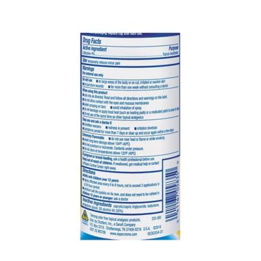 Aspercreme&reg; 4 oz. Maximum Strength Odor-Free Pain Relieving Dry Spray with Lidocaine. View a larger version of this product image.