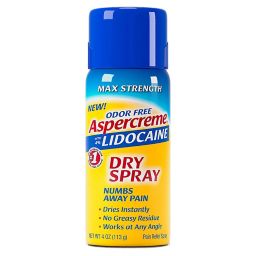 Aspercreme® 4 oz. Maximum Strength Odor-Free Pain Relieving Dry Spray with Lidocaine