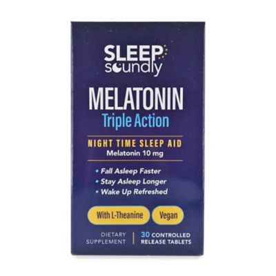 Sleep Soundly&reg; 30-Count 10 mg Melatonin Triple Action Night Time Sleep Aid Tablets