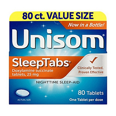 Unisom&reg; SleepTabs&reg; 80-Count Nighttime Sleep-Aid Tablets. View a larger version of this product image.
