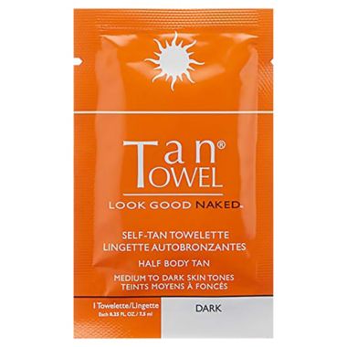 Tan&reg; Towel 10-Pack Half Body Tan Towelettes in Dark. View a larger version of this product image.
