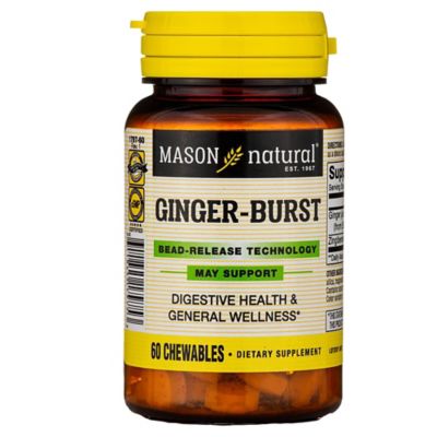 Mason Natural&reg; 60-Count Ginger-Burst Bead-Release Technology Chewable Tablets