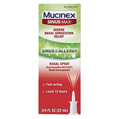 Mucinex&reg; Sinus Max&reg; 0.75 fl. oz. Sinus and Allergy Relief Nasal Spray. View a larger version of this product image.