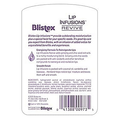 Blistex&reg; Lip Infusions 0.13 oz. Revive Revitalizing Lip Moisturizer. View a larger version of this product image.