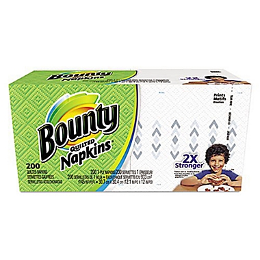 Bounty Quilted Napkins Assorted White & Prints 200 ct 