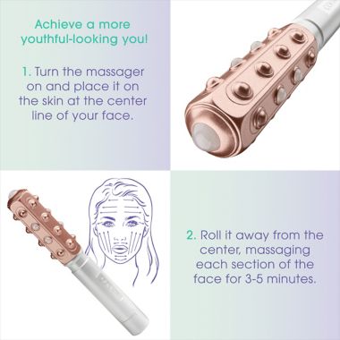 Conair&reg; True Glow&trade; Facial Massaging Beauty Roller in White. View a larger version of this product image.