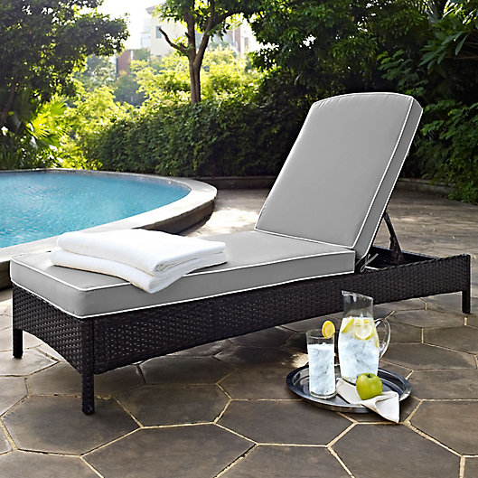 Alternate image 1 for Crosley Palm Harbor Outdoor Wicker Chaise Lounge with Cushions
