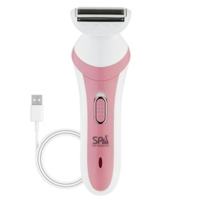 Spa Sciences ZIVA&trade; Wet and Dry Rechargeable Lady Shaver in White