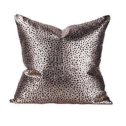 A&B Home Leopard Print Leather Square Throw Pillow