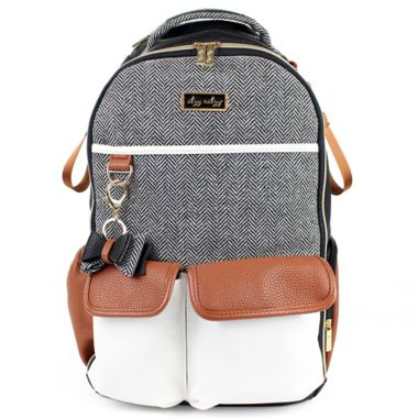 Itzy Ritzy&reg; Boss Bow&trade; Diaper Bag Charm in Coffee/Cream. View a larger version of this product image.