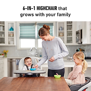 Graco&reg; Blossom&trade; 6-in-1 Convertible Highchair in Studio. View a larger version of this product image.