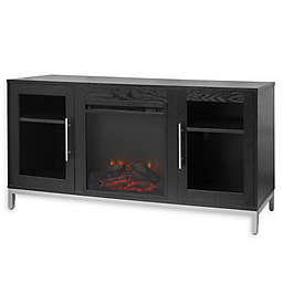 Teamson Home 54-Inch Electric Fireplace TV Console in Black