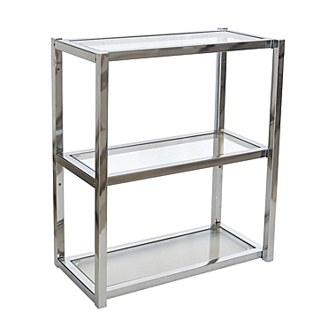 Studio 3B&trade; Mercer 3-Tier Wall Shelf in Chrome. View a larger version of this product image.