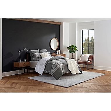 UGG&reg; Paxton 3-Piece Reversible Full/Queen Comforter Set in Charcoal. View a larger version of this product image.