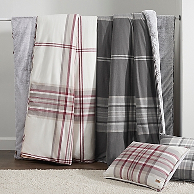 UGG&reg; Paxton 3-Piece Reversible Full/Queen Comforter Set in Cola. View a larger version of this product image.