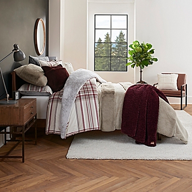 UGG&reg; Paxton 3-Piece Reversible Full/Queen Comforter Set in Cola. View a larger version of this product image.