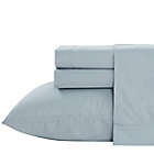 Alternate image 1 for Vera Wang&reg; Solid Organic Cotton Queen Sheet Set in Rain Blue