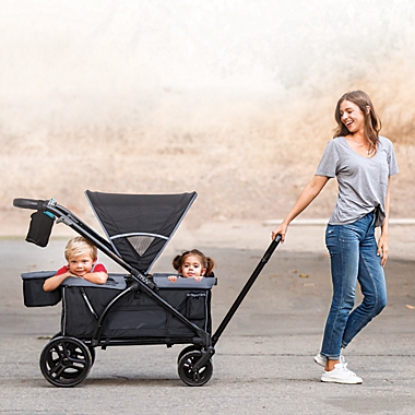 Baby Trend&reg; Muv&reg; Expedition&reg; 2-in-1 Double Stroller Wagon PRO in Black. View a larger version of this product image.