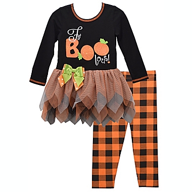 Bonnie Baby Size 3-6M &quot;Fa-BOO-lous&quot; 2-Piece Tutu Top and Legging Set. View a larger version of this product image.