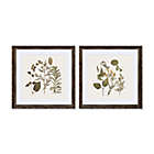 Alternate image 0 for Bee &amp; Willow&trade; Floral Print 30-Inch Square Framed Wall Art in Natural (Set of 2)