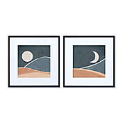 Studio 3B&trade; Midnight Landscape Print 30-Inch Square Framed Wall Art (Set of 2)