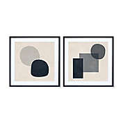 Studio 3B&trade; Geometric Shapes Print Framed Wall Art (Set of 2)
