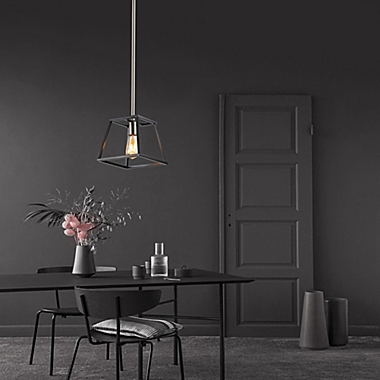 Cedar Hill 1-Light Metal Pendant Light With Shade in Black. View a larger version of this product image.