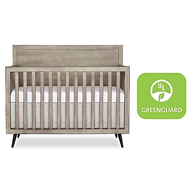 evolur&trade; Stilnovo Mid Century 4-in-1 Convertible Crib in Oak Grey. View a larger version of this product image.