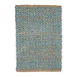 A&B Home Petrol Jute Braided Accent Rug in Turquoise