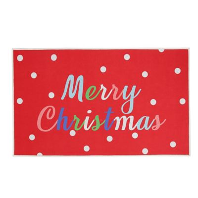 H for Happy&trade; Merry Christmas 20&quot; x 34&quot; Accent Rug