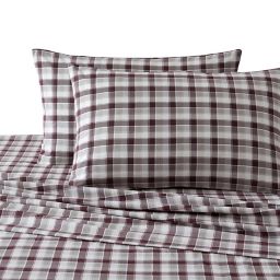 UGG® Winter Plaid Flannel Queen Sheet Set in Cabernet