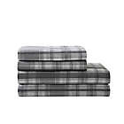Alternate image 2 for UGG&reg; Plaid Flannel Queen Sheet Set in Charcoal
