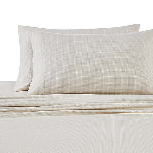 KING Cream TWO FLANNEL PILLOWCASES GT 