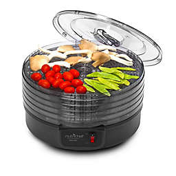 NutriChef™ Electric Round Countertop Food Dehydrator & Food Preserver in Black