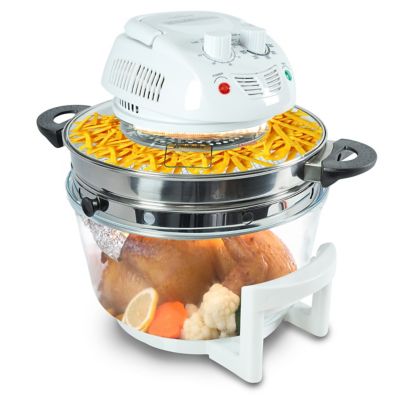 Nutrichef Countertop Oven Air Fryer In White
