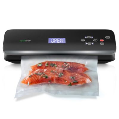 NutriChef&trade; Electric Air Automatic Food Vacuum Sealer in Black