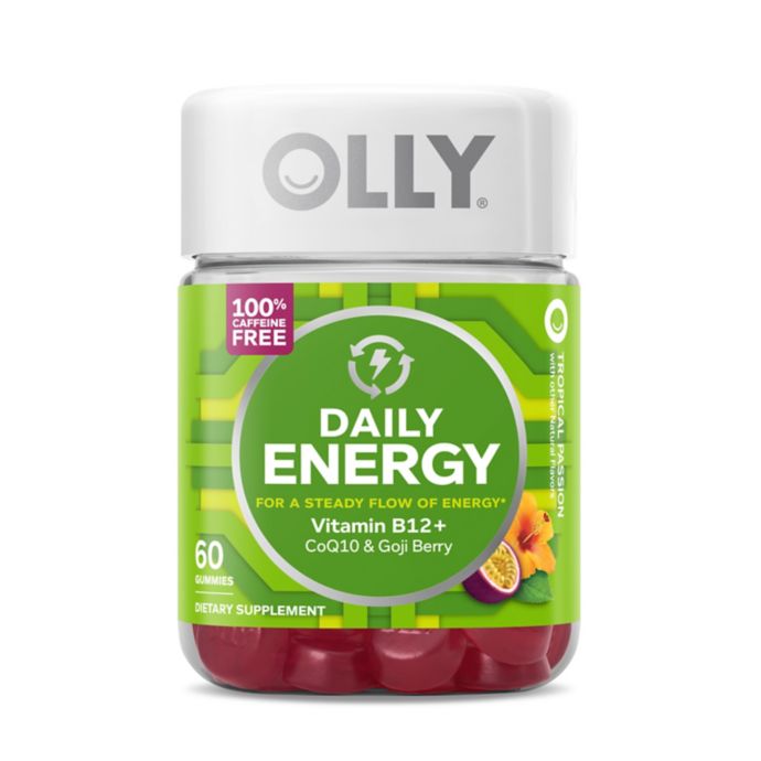 Olly® 60-Count Daily Energy Caffeine Gummies in Tropical Passion | Bed