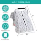 Alternate image 1 for Belle ON THE GO Eucalyptus Canopy Car Seat Cover in White/Green