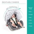 Alternate image 2 for Belle ON THE GO Eucalyptus Canopy Car Seat Cover in White/Green
