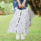 Alternate image 5 for Belle ON THE GO Eucalyptus Canopy Car Seat Cover in White/Green