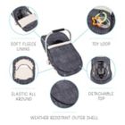 Alternate image 1 for Belle ON THE GO Herringbone Car Seat Cover in Grey