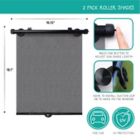 Alternate image 1 for Belle ON THE GO Car Sun Shades in Black (Set of 2)