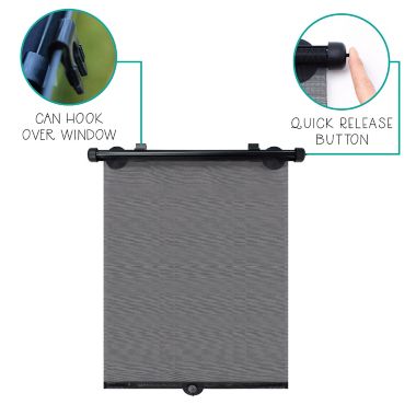 Belle ON THE GO Car Sun Shades in Black (Set of 2). View a larger version of this product image.