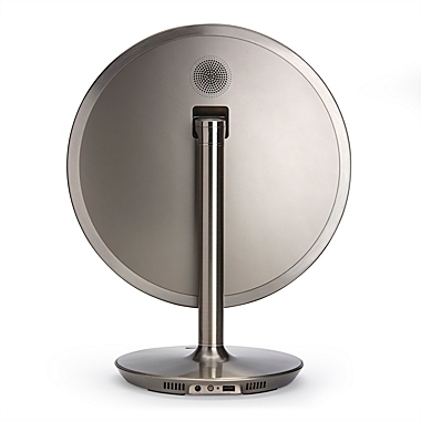 iHome&reg; Glow Ring 10x/1x Oversized Rechargeable Vanity Mirror in Silver/Nickel. View a larger version of this product image.