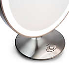 Alternate image 6 for iHome&reg; Glow Ring 10x/1x Oversized Rechargeable Vanity Mirror in Silver/Nickel