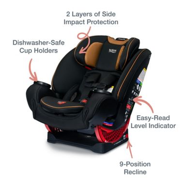 Britax&reg; One4Life&reg; Premium ClickTight All-in-One Car Seat in Ace Black. View a larger version of this product image.