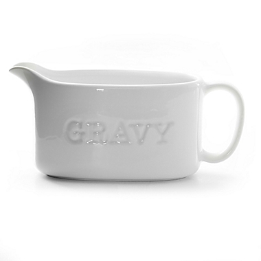Our Table&trade; Simply White Words Gravy Boat. View a larger version of this product image.