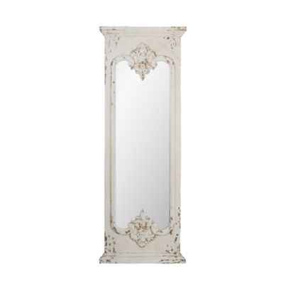 A&amp;B Home 58.5-Inch Wall Mirror in Distressed White