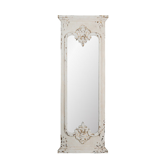 Whitewash Natural Tan 20-inch Quatrefoil Wall Mirror 