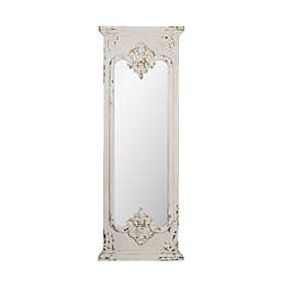 A&B Home 58.5-Inch Wall Mirror in Distressed White